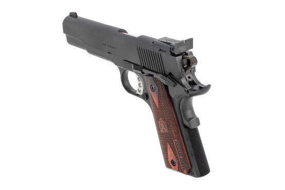Springfield Armory 1911 Range Officer .45 ACP features Double diamond Cocobolo grip panels